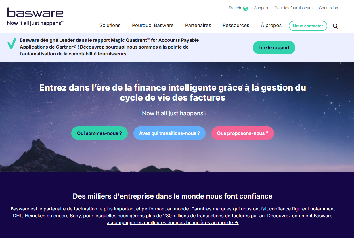 Interface de Basware